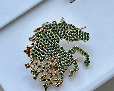 Green brooch