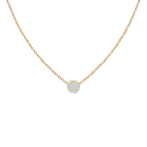 Flower Cluster Diamonds Necklace