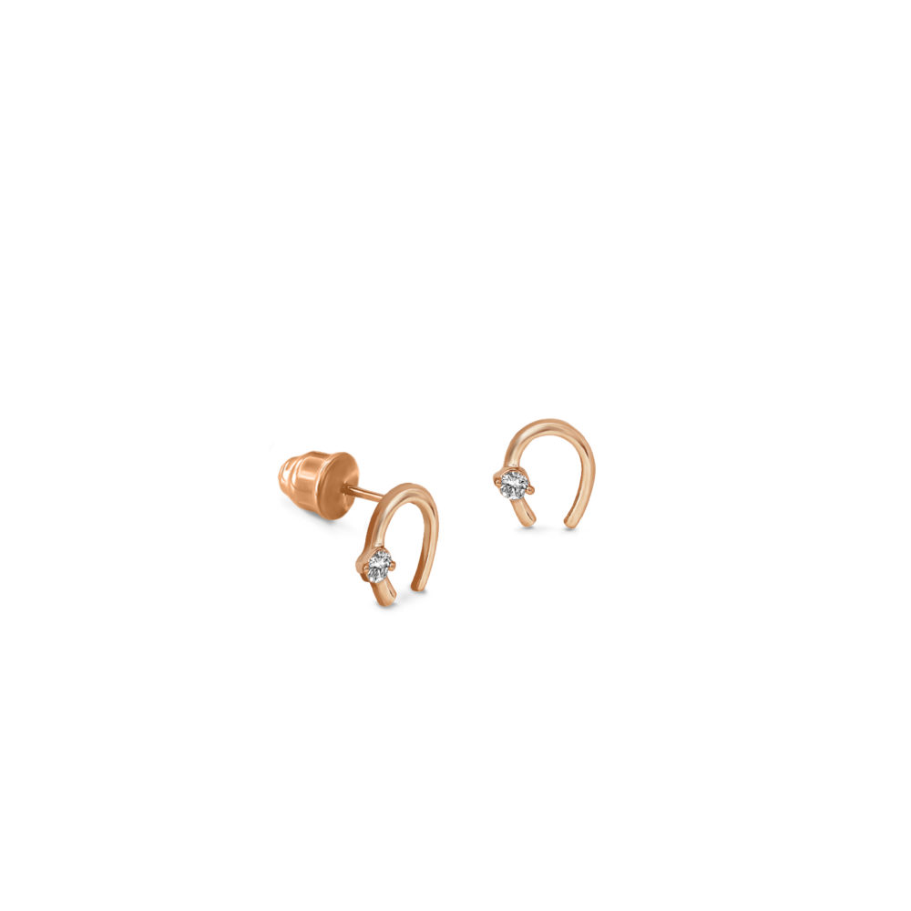 Orecchini Bicolore in Oro Giallo e Bianco 18kt - Barron Gioielli