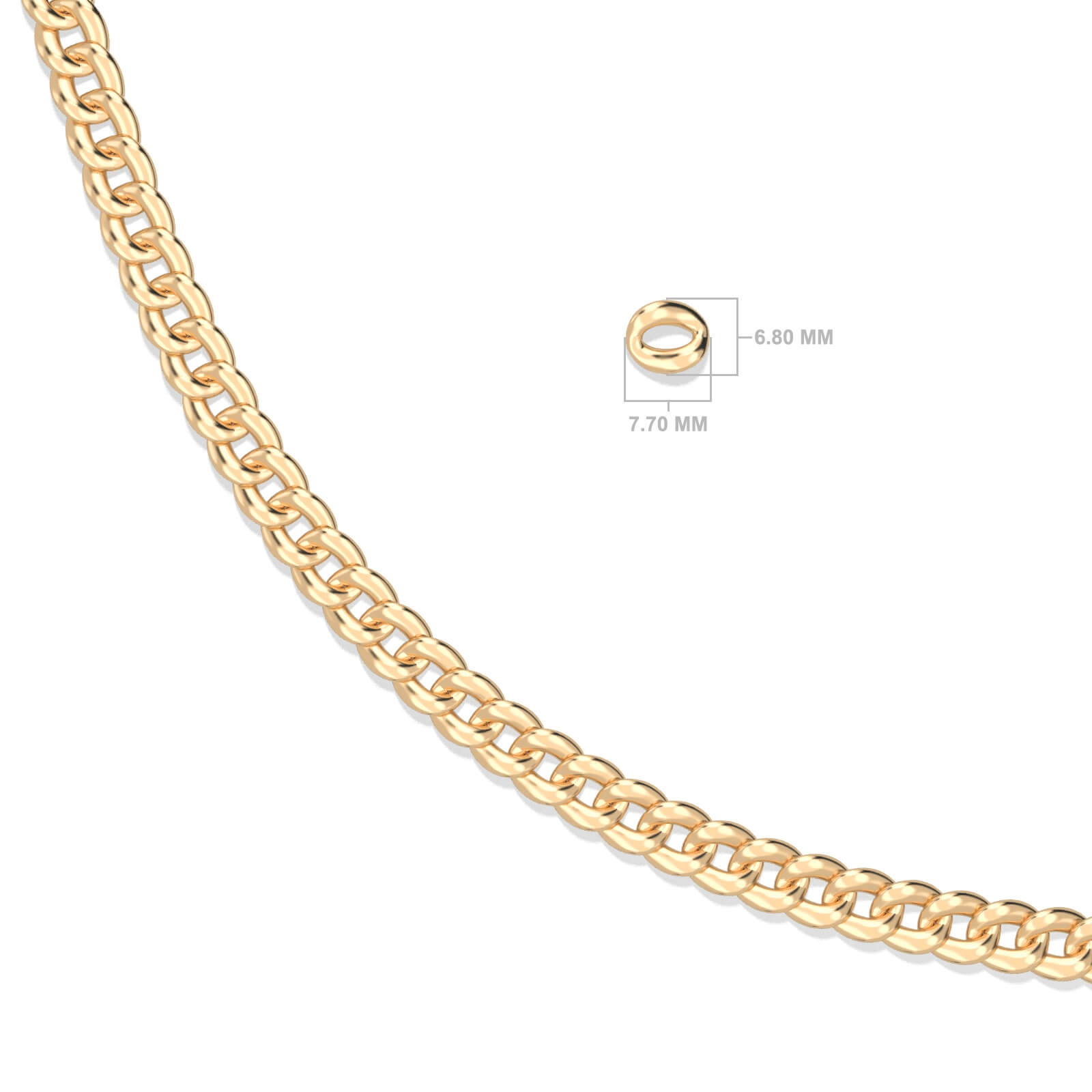 Cuban Links Necklace - Yellow Gold - 30 cm