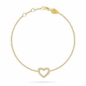 BABY ANKLET PRECIOUS DIAMONDS HEART