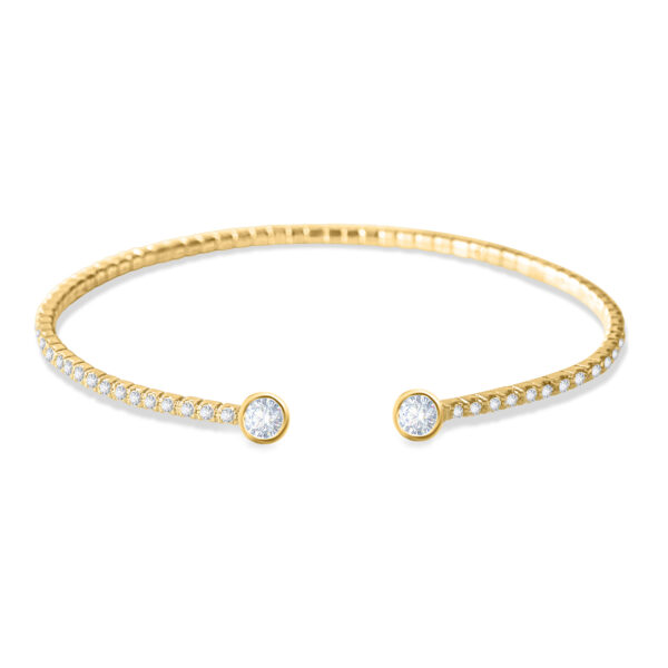 Bangle Pure Diamonds and 18K Gold | Aquae Jewels