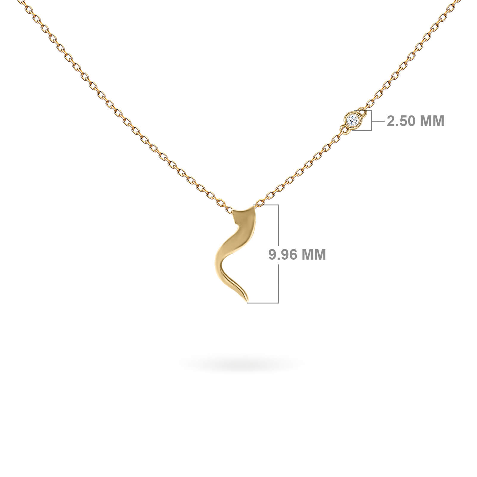 Baa' Arabic Letter Initial Necklace – B – SSASSY STORE