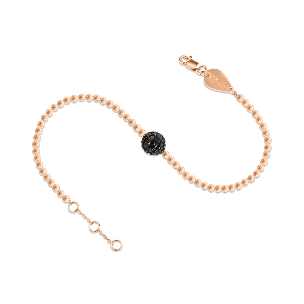 Bracelet Elixir Black Diamonds Sphere and 18K Gold Aquae Jewels