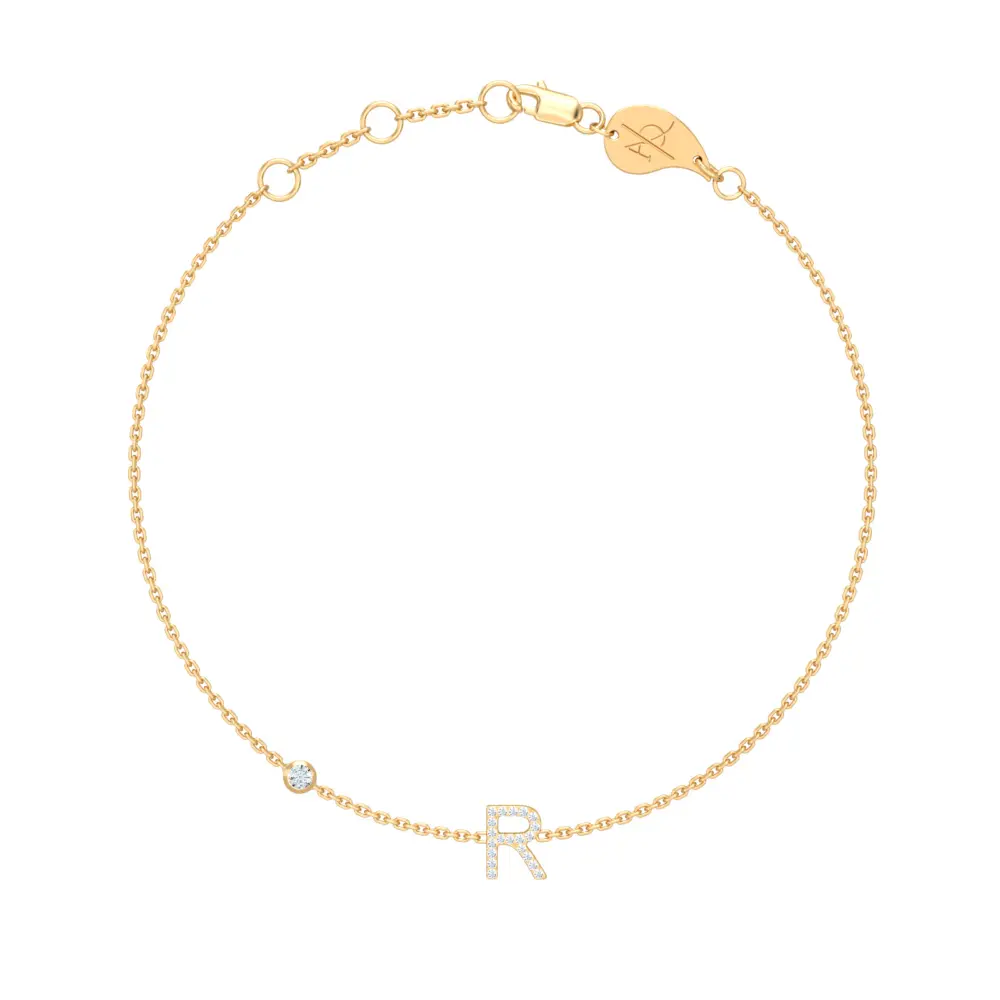 Bracelet Letter R with diamond Y