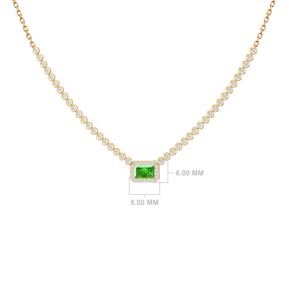 Gold Cleopatra Queen Necklace - 18K Gold and Precious Stones