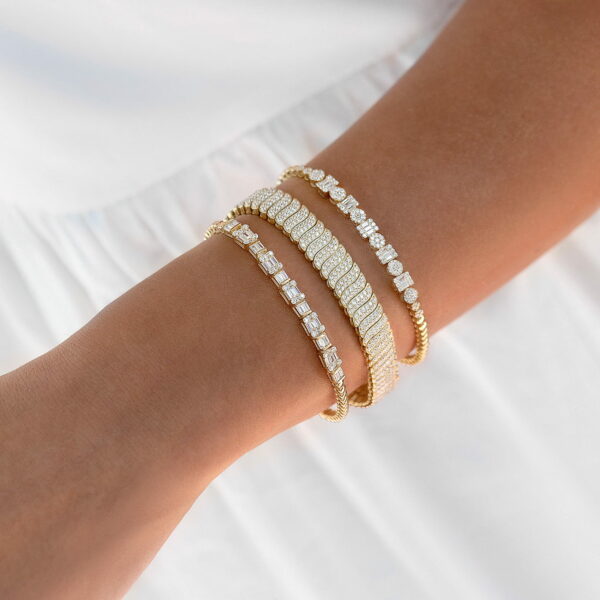 Браслет бриллиантовый "Антелиос", золото 18 карат - Aquae Jewels