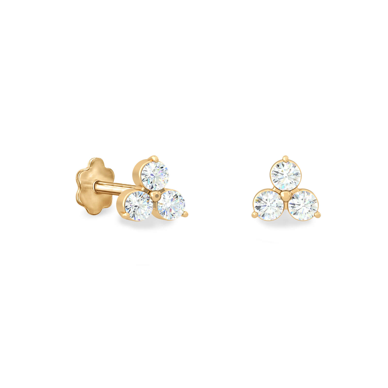 Floral Baby Earrings Baby Earrings Britney 18K
