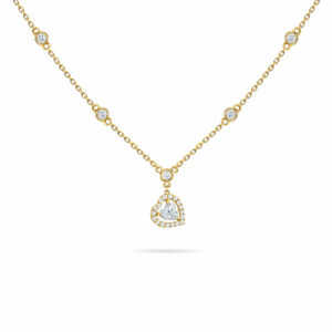 NECKLACE BELLA HANGING DIAMOND HEART
