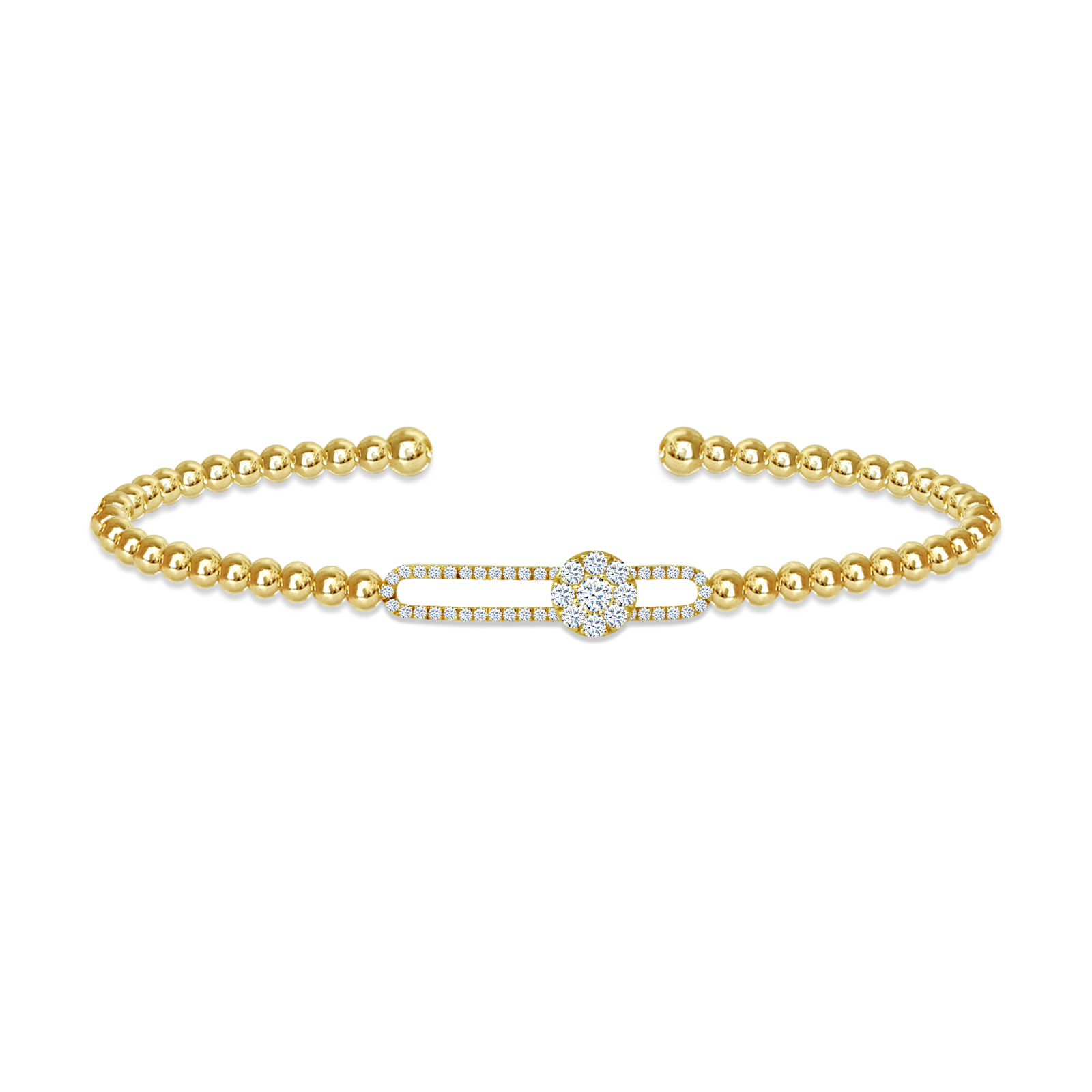 Bangle Sparkle Uno, 18K Gold & Diamonds - Aquae Jewels
