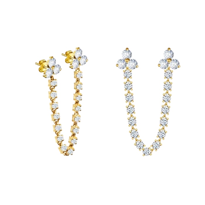orecchini-diamanti-fiori-doppi-britney-preziosi-18k-diamanti d'oro