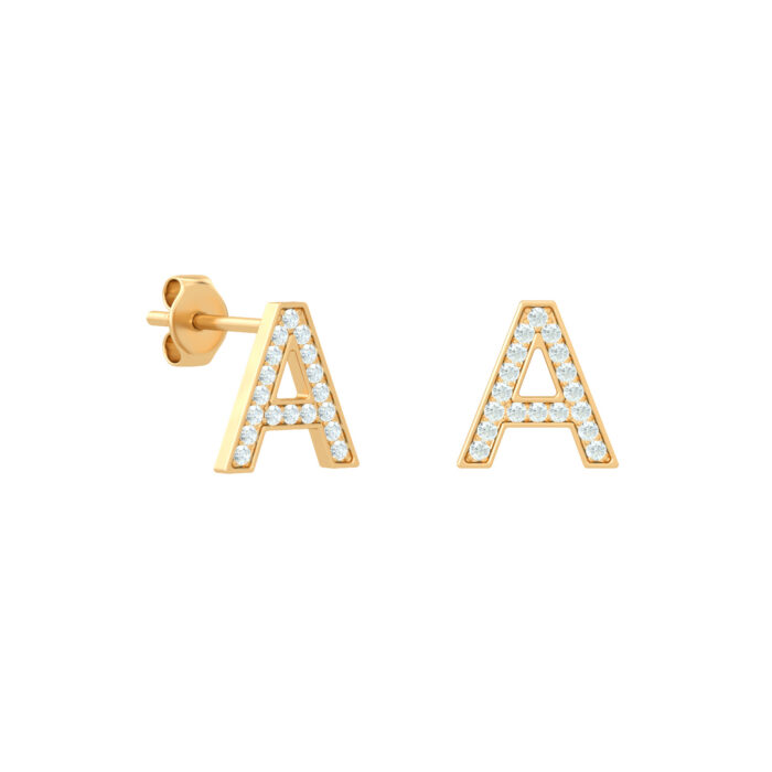 Ohrring Buchstabe A Ohrstecker PAAR Y