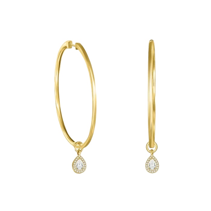 Grandes boucles d'oreilles en poire pure-Y