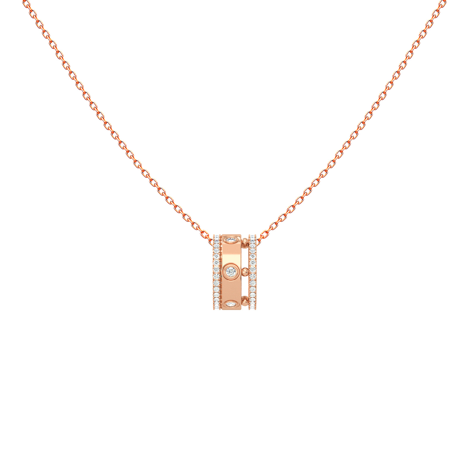 Collier pendentif diamant - Rich & Bold Diem en or 18K