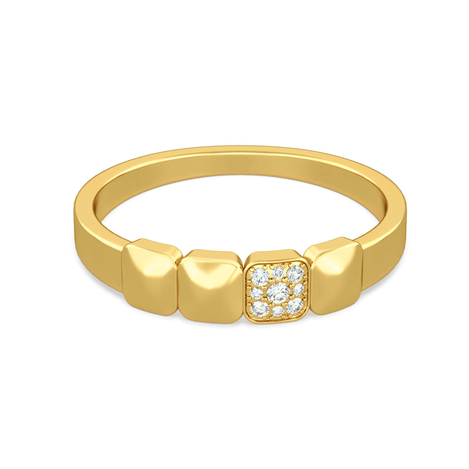 Yellow Gold Diamond Victorian Horseshoe Ring - 14k Mine .28ctw Good Luck  Antique - Wilson Brothers Jewelry
