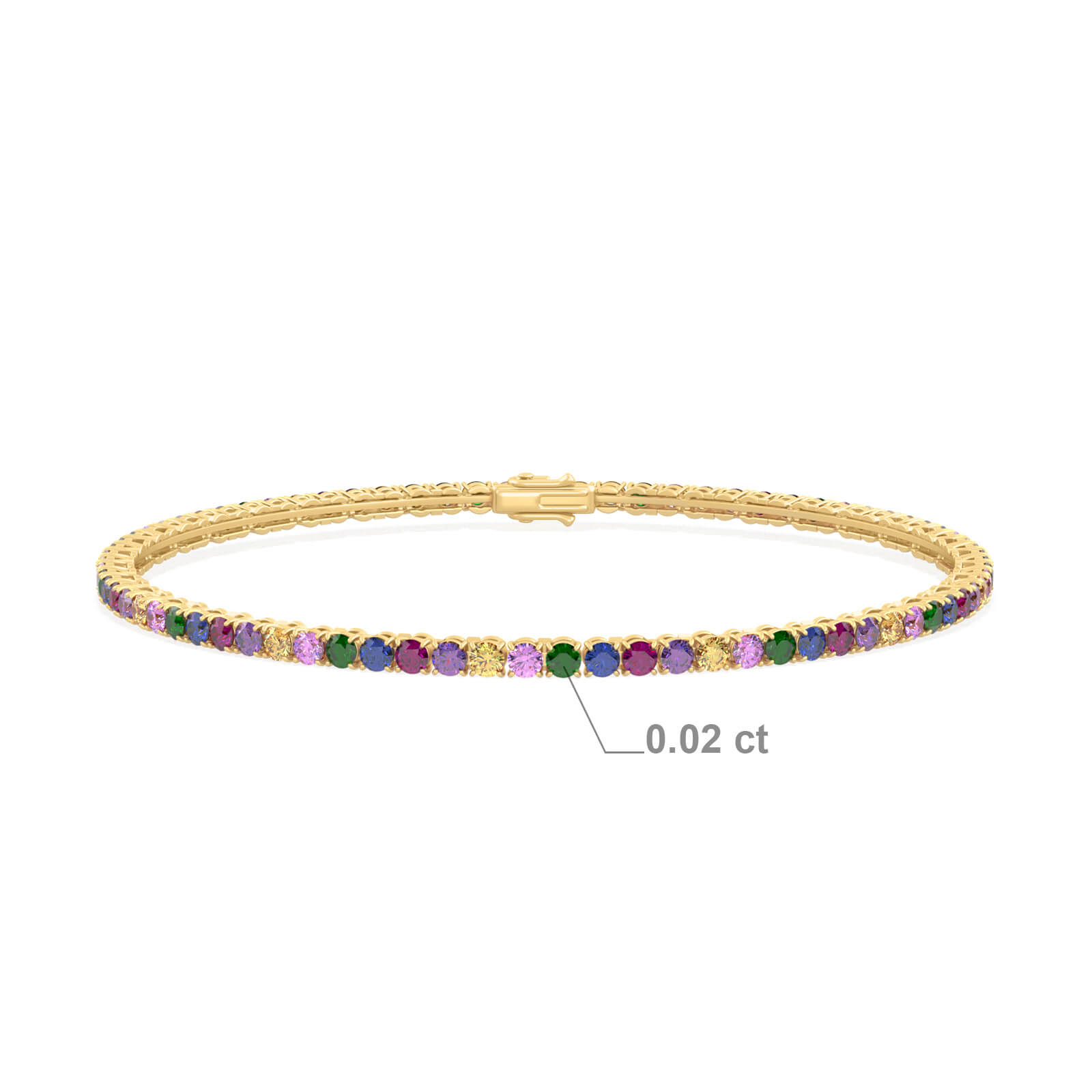 Multicolor tennis bracelet hotsell