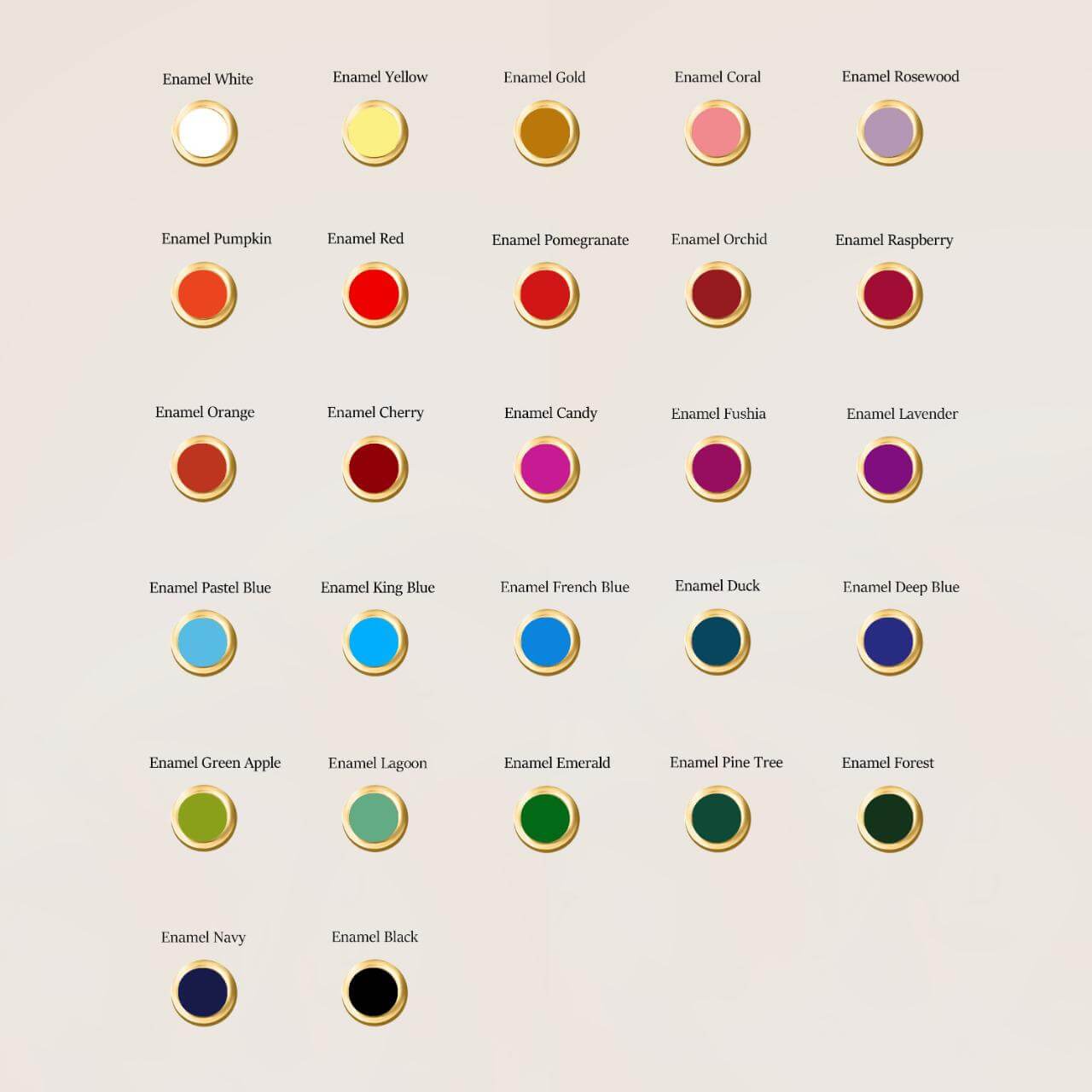 Charm Enamel Disc 18K Gold and Diamonds | Aquae Jewels