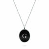 N-ENAMEL-GOLD-LETTER-BLACK-W قلادة إناميل ذهب عيار ١٨