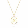 N-ENAMEL-GOLD-LETTER-WHITE-Y قلادة إناميل ذهب عيار ١٨
