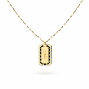 COLLANA MONOGRAMMA BIANCO E NERO