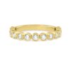 RING WEDDING BAND HALF CIRCLE DIAMONDS