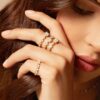 Ring Wedding Diamonds Band 18K Gold