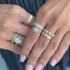 Ring Wedding Diamonds Band 18K Gold