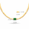 NECKLACE CHIARA EMERALD CUT ON PRECIOUS STONES