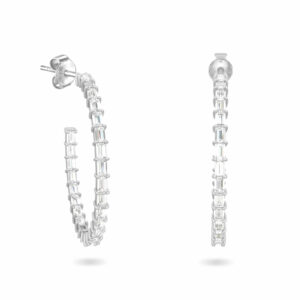 EARRING HOOPS BAGUETTE DIAMONDS