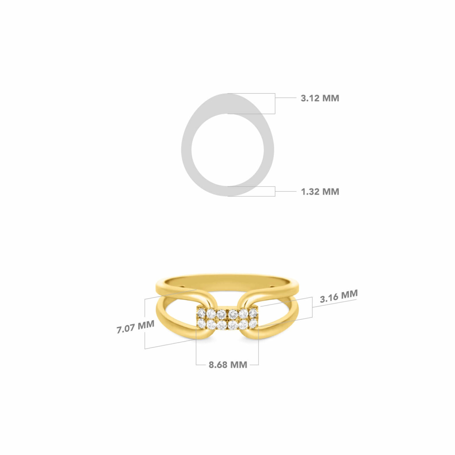 Ring Andrea, 18K Gold & Diamonds | Aquae Jewels