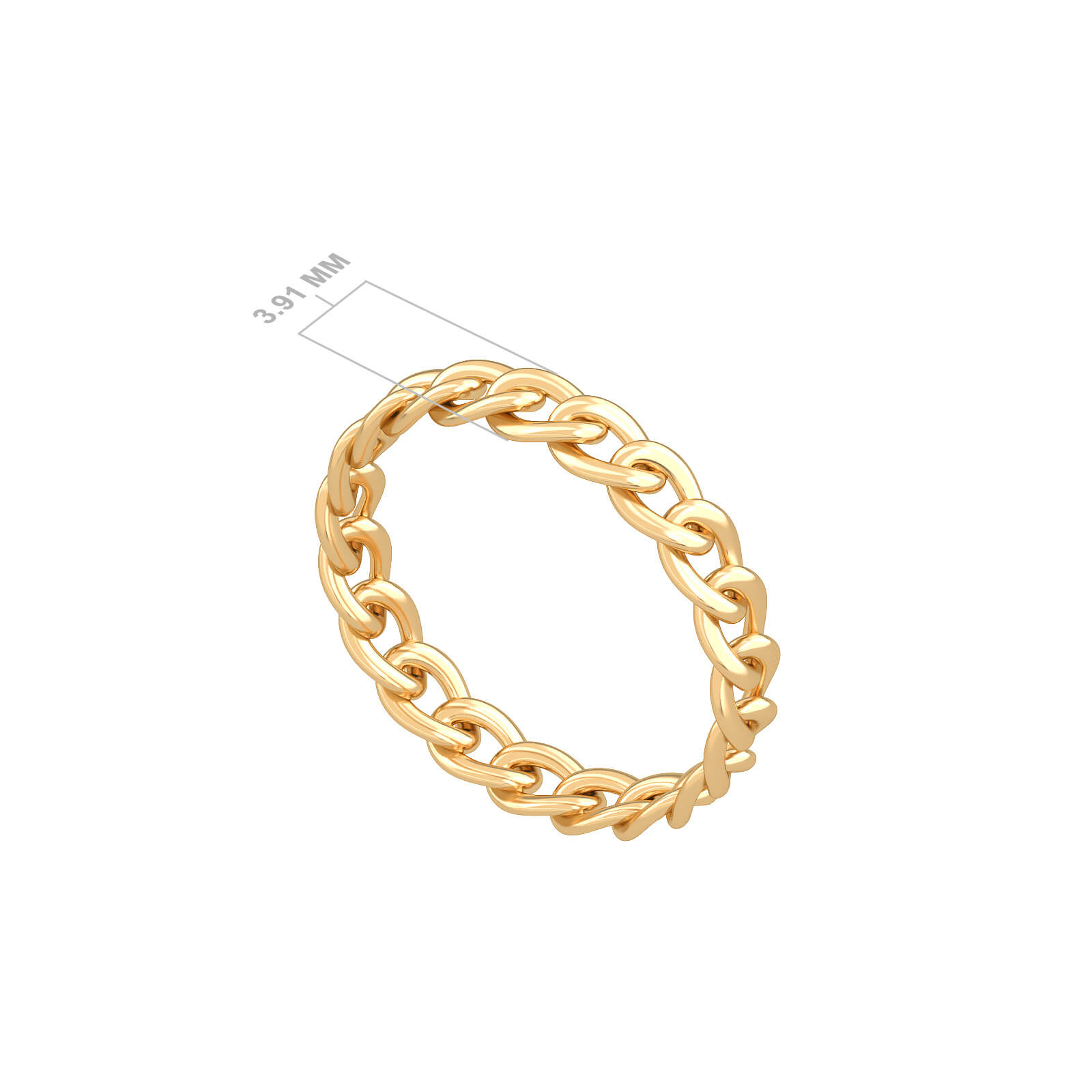 Gold Chain Ring - Classic Chain Ring 18k Gold
