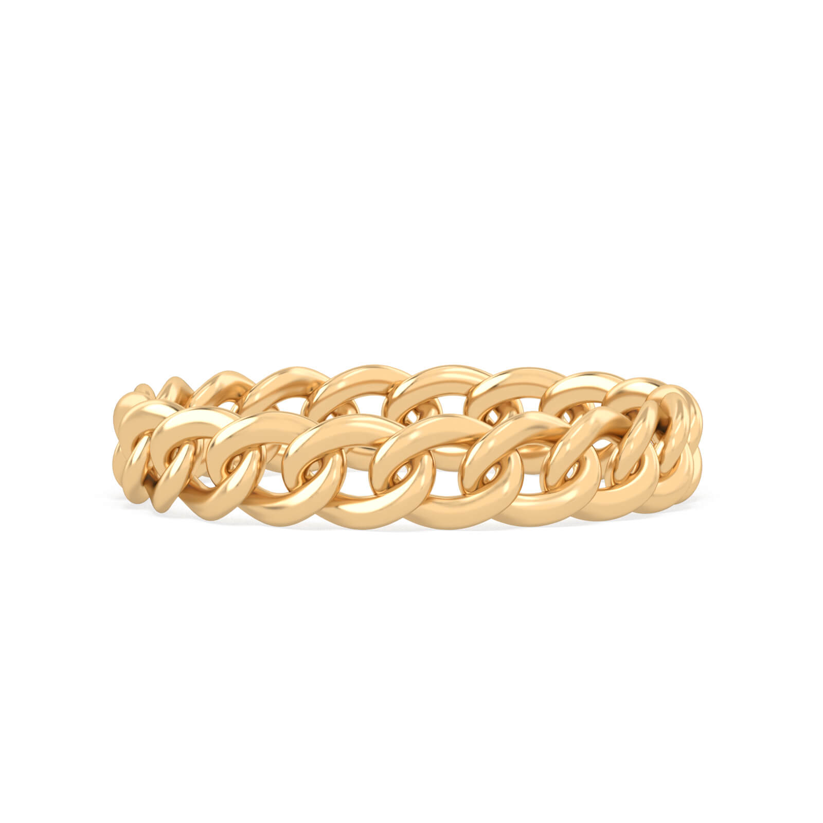 Gold Chain Ring - Classic Chain Ring 18k Gold