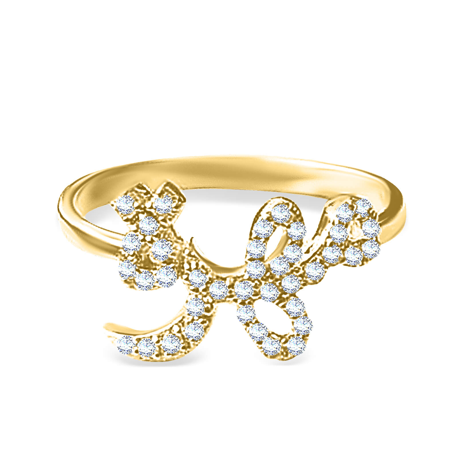 Ring 1 Name Diamonds and 18K Gold Aquae Jewels