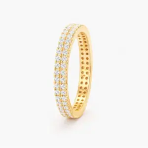 Bague à double pavé