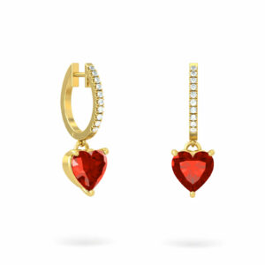 EARRINGS SCARLETT HEART PRECIOUS STONES