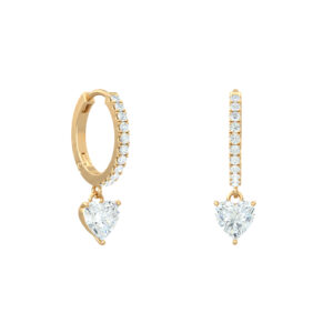 Orecchini a cerchio con cuore