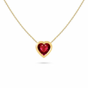 COLLAR CORAZÓN PIEDRAS PRECIOSAS