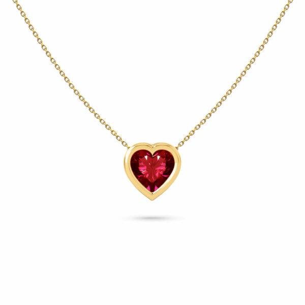 NECKLACE HEART PRECIOUS STONES