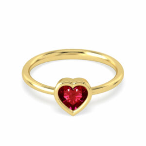 RING HEART PRECIOUS STONES