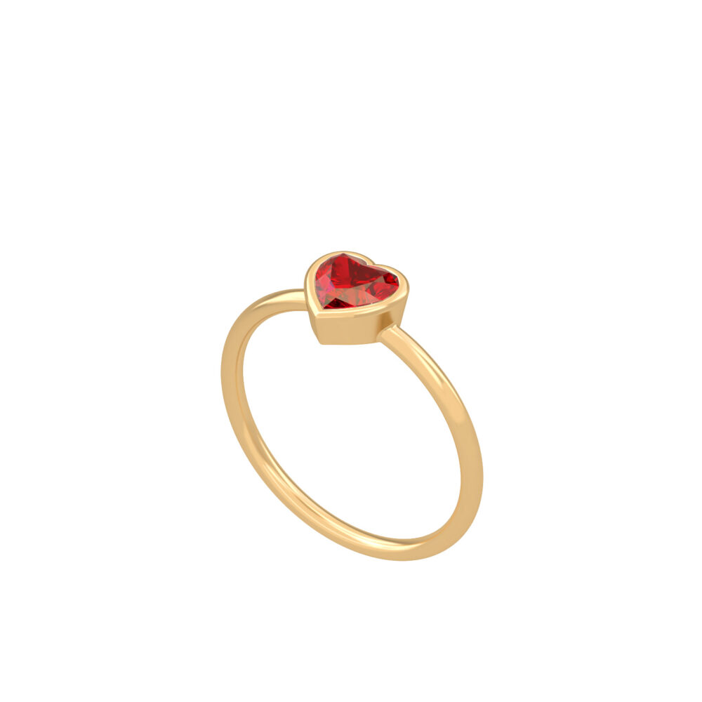 خاتم القلب الدائري RUBY Y