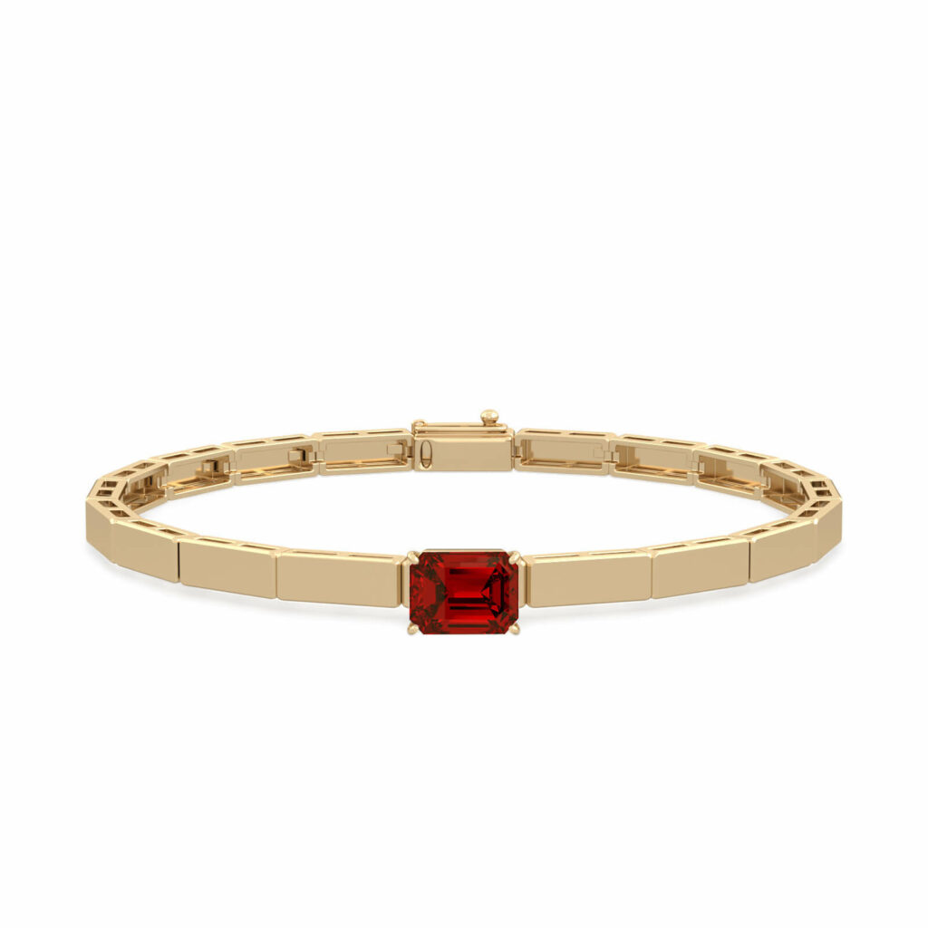 bracelet-multicolore-en-pierres-chiara-taille-émeraude-18 carats