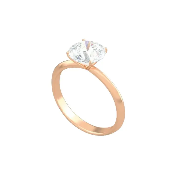 anello di fidanzamento con diamante - lei ha detto sì - 18k - oro