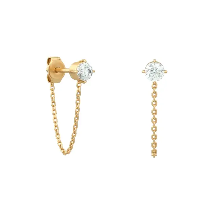 or-diamant-chaîne-boucles d'oreilles-boucles d'oreilles-la-boucle-18k-or-diamants