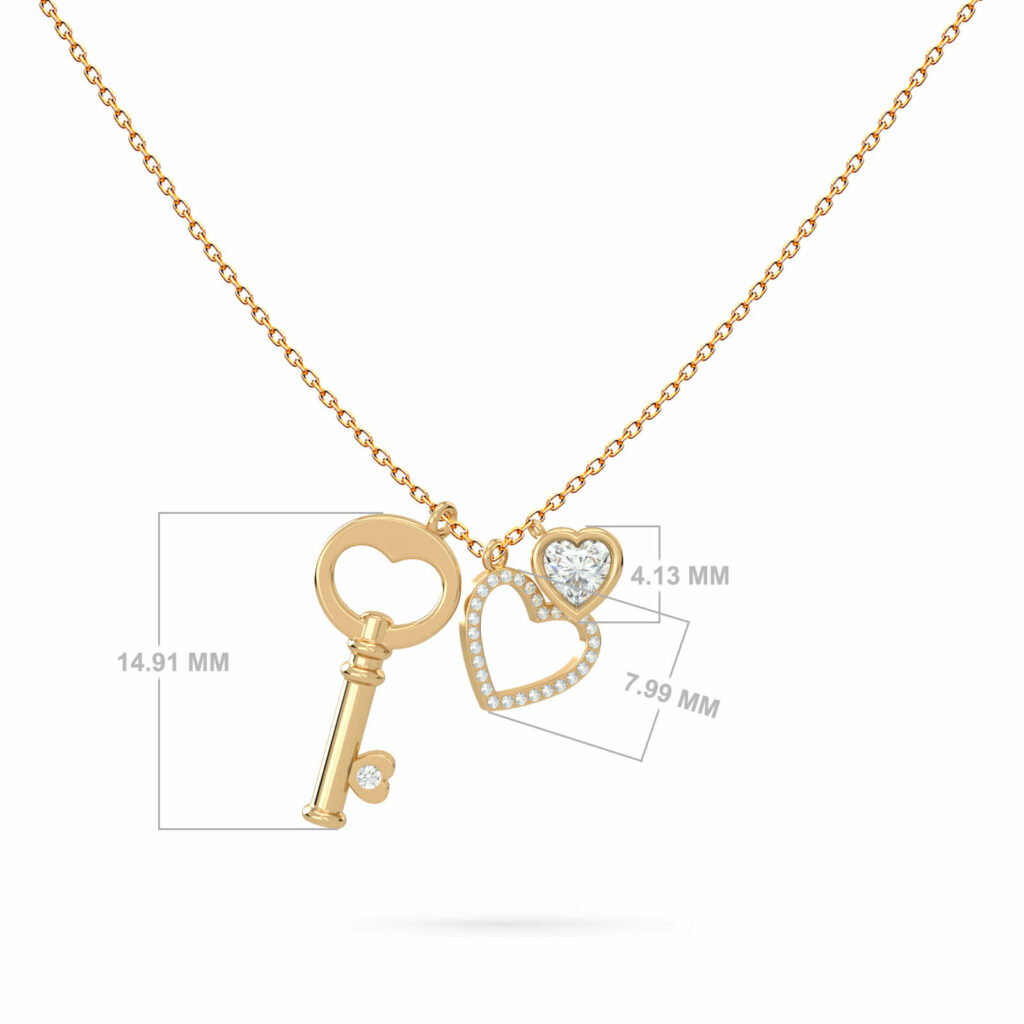 Bling Jewelry Semplice Romantica Chiave del Tuo Cuore Collana con Pendente a Forma di Chiave per Donne Adolescenti Fidanzata in Argento Sterling .925