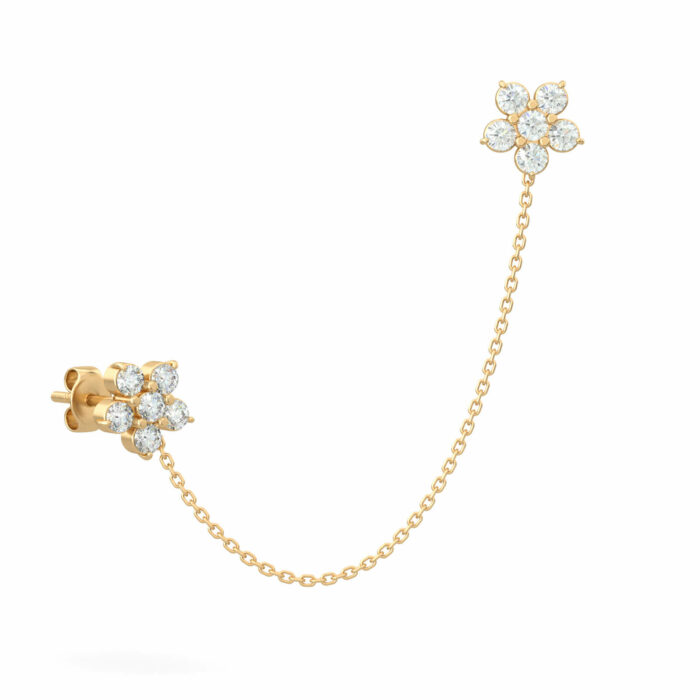 fiore di fata-orecchini-doppia corda-18k