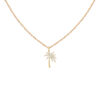 Necklace Palm tree with ring Y