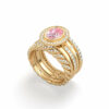 Ring Fortune Oval 18K Gold Diamonds and Precious Stones