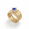 Ring Fortune Star 18K Gold Diamonds and Precious Stones