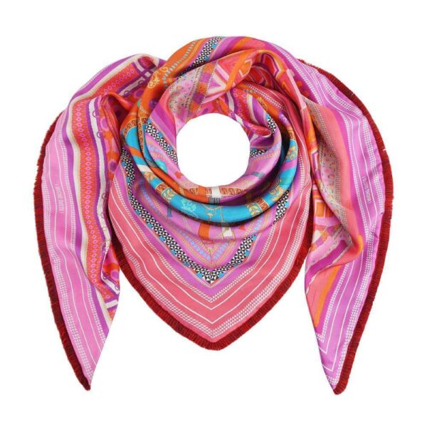 Scarf St. Tropez Silk Wool Fringes