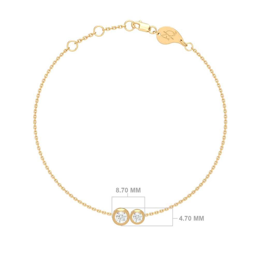 Duo Diamonds Baby Anklet -